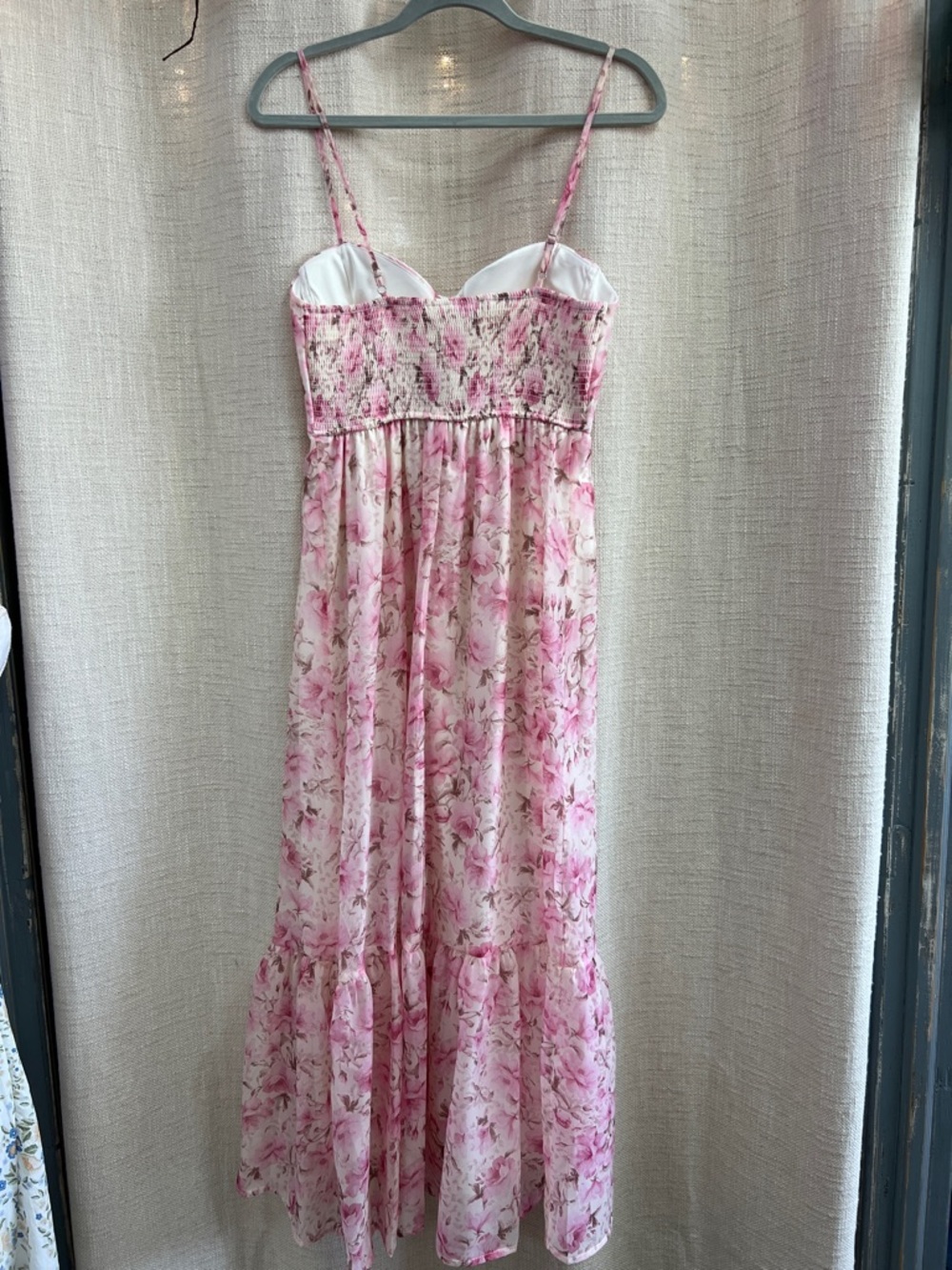 Floral Spaghetti Strap Corset Midi Dress Large - Picture 8 of 9